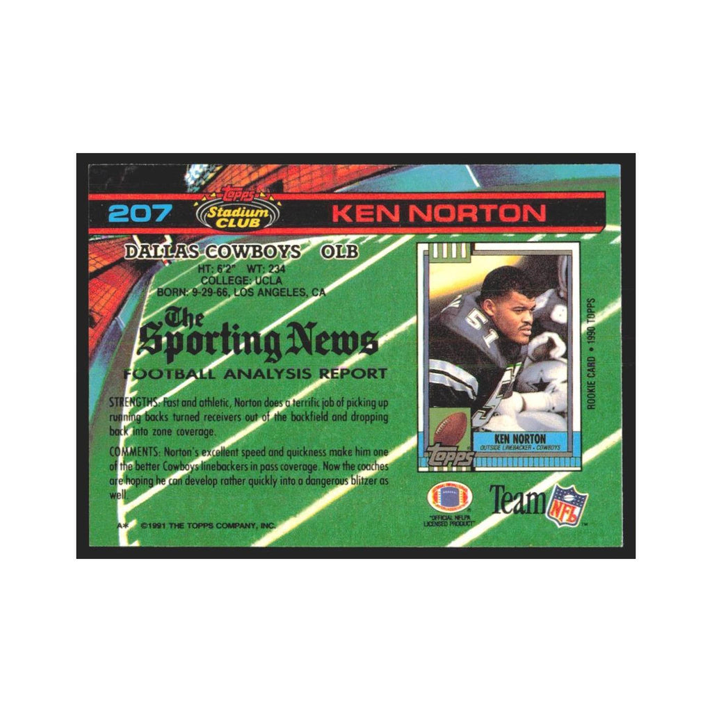1991 Stadium Club Ken Norton Cowboys #207