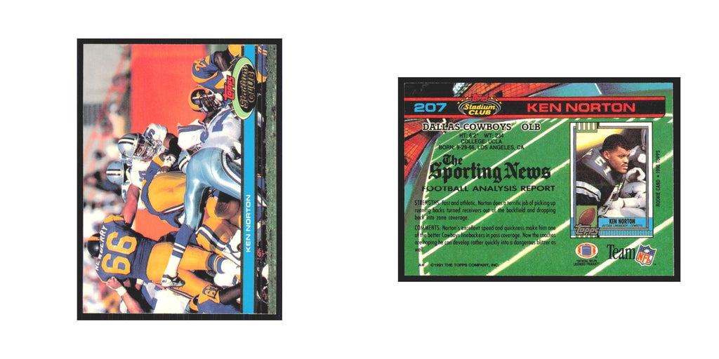 1991 Stadium Club Ken Norton Cowboys #207