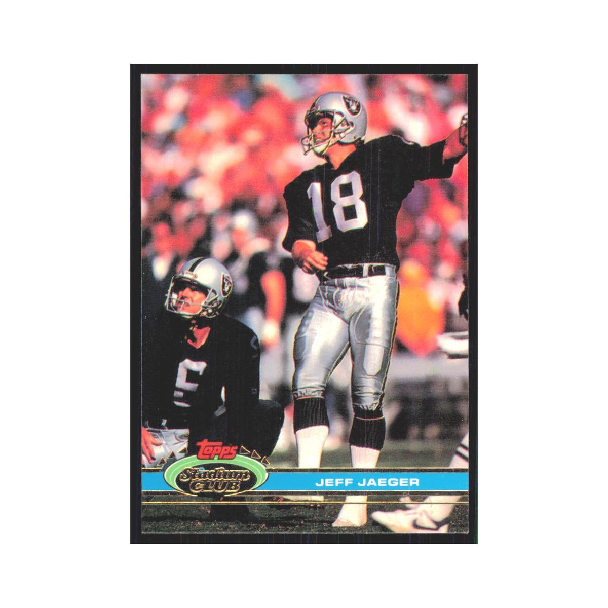1991 Stadium Club Jeff Jaeger Los Angeles Raiders #221
