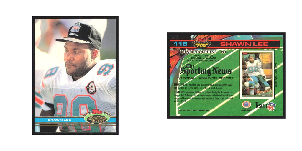 1991 Stadium Club Shawn Lee Dolphins #118
