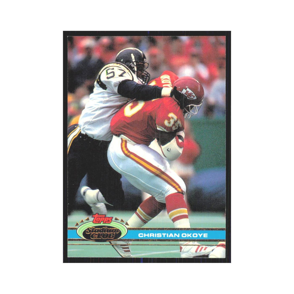 1991 Stadium Club Christian Okoye Chiefs #72