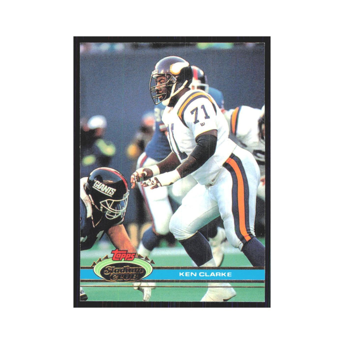 1991 Stadium Club Ken Clarke Vikings #205