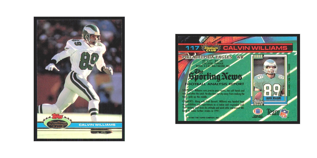 1991 Stadium Club Calvin Williams Eagles #117