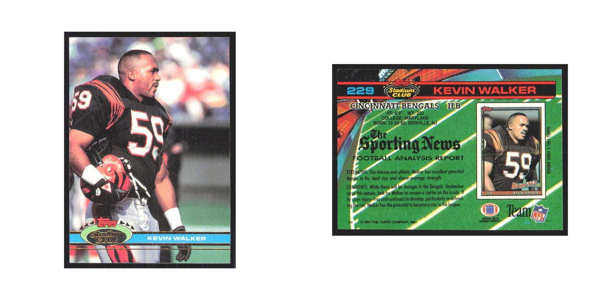 1991 Stadium Club Kevin Walker Bengals #229