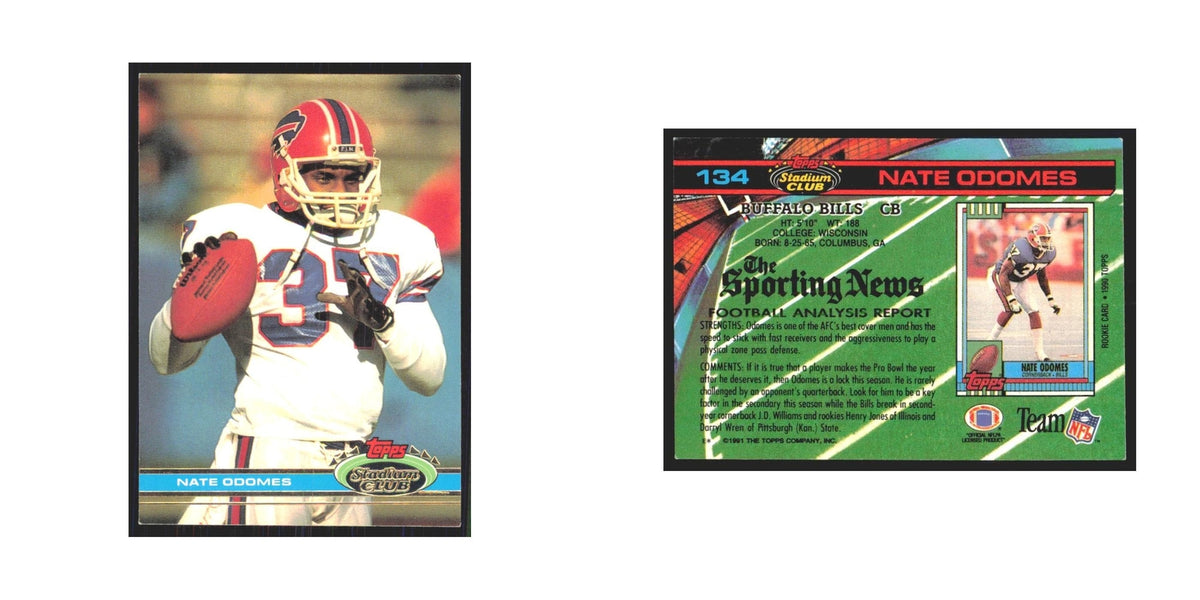 1991 Stadium Club Nate Odomes Bills #134
