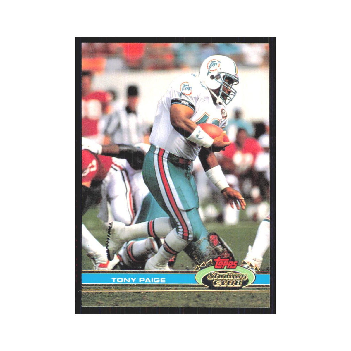 1991 Stadium Club Tony Paige Dolphins #65