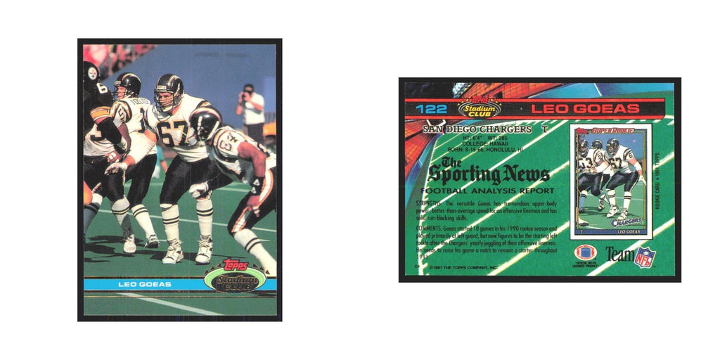 1991 Stadium Club Leo Goeas San Diego Chargers #122