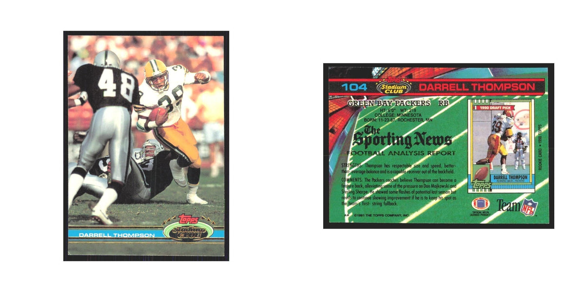 1991 Stadium Club Darrell Thompson Packers #104