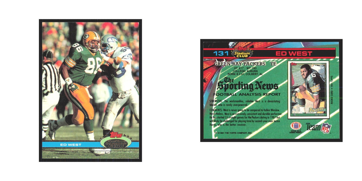 1991 Stadium Club Ed West Packers #131