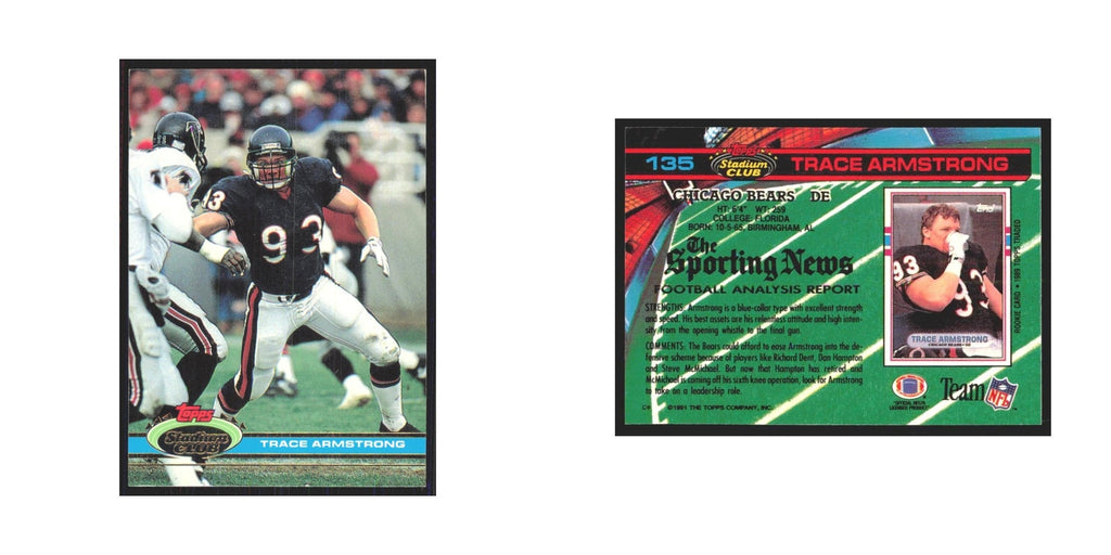 1991 Stadium Club Trace Armstrong Bears #135