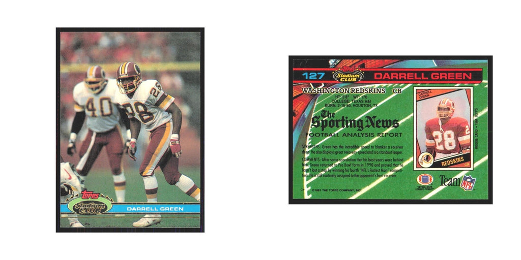 1991 Stadium Club Darrell Green Redskins #127