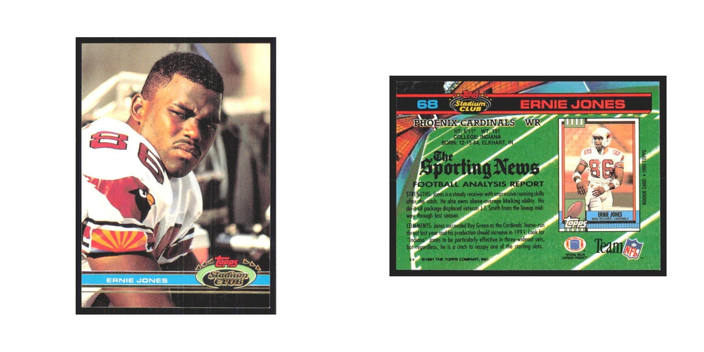 1991 Stadium Club Ernie Jones Phoenix Cardinals #68