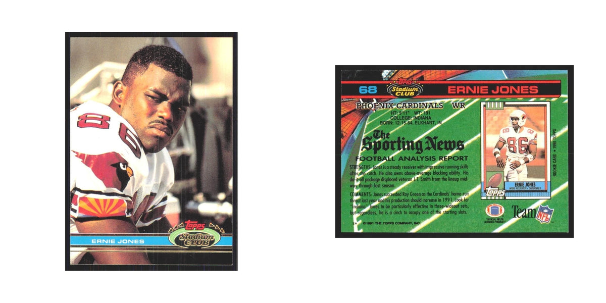 1991 Stadium Club Ernie Jones Phoenix Cardinals #68