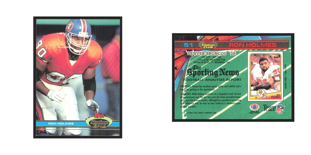 1991 Stadium Club Ron Holmes Broncos #51
