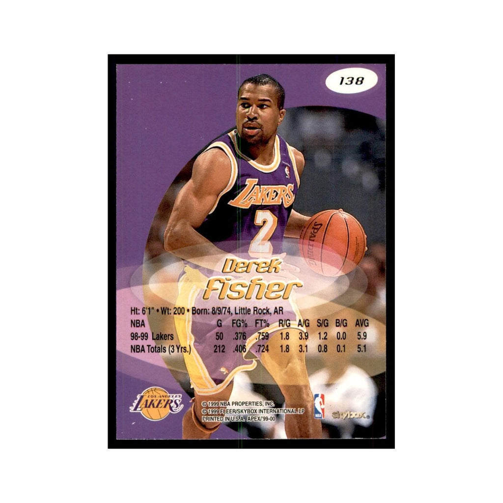 1999 SkyBox Apex Derek Fisher Lakers #138