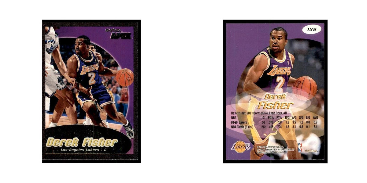 1999 SkyBox Apex Derek Fisher Lakers #138