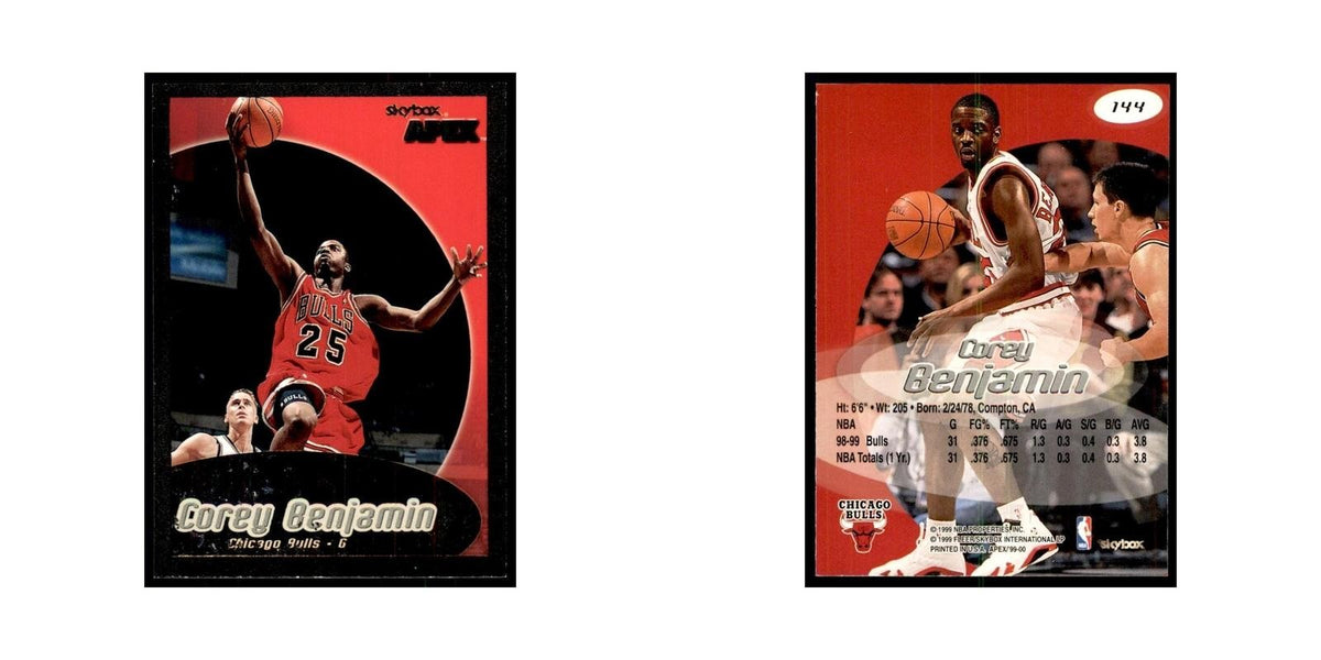 1999 SkyBox Apex Corey Benjamin Bulls #144