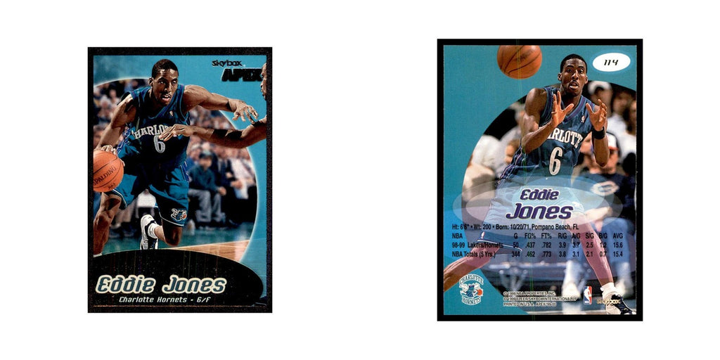 1999 SkyBox Apex Eddie Jones Hornets #114
