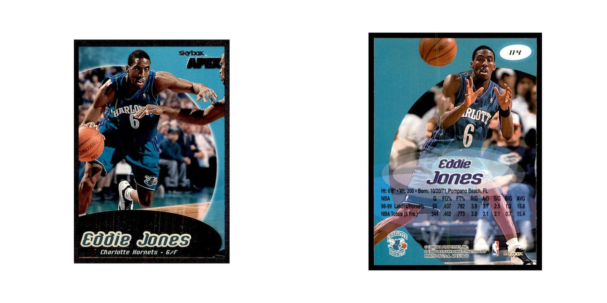 1999 SkyBox Apex Eddie Jones Hornets #114