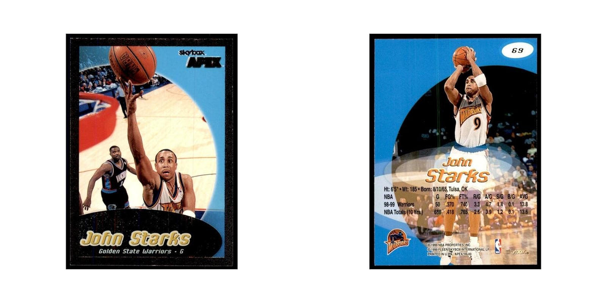 1999 SkyBox Apex John Starks Golden State Warriors #69