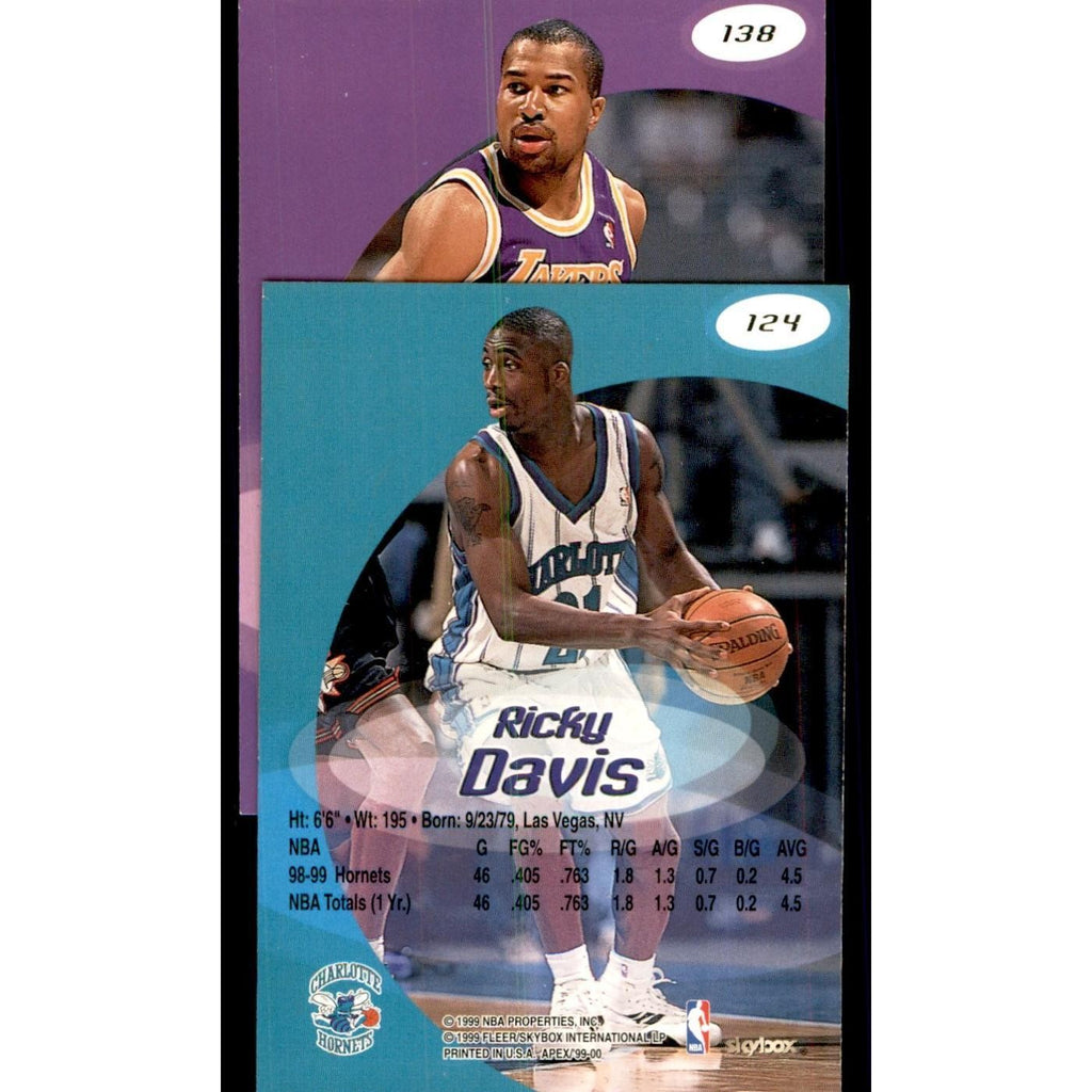 1999 SkyBox Apex Ricky Davis Hornets #124