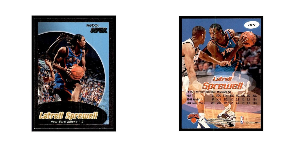 1999 SkyBox Apex Latrell Sprewell Knicks #104