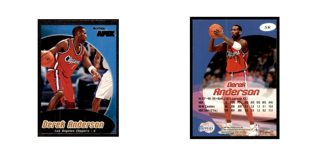 1999 SkyBox Apex Derek Anderson Clippers #56