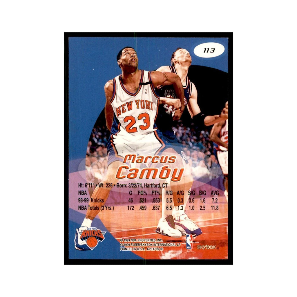 1999 SkyBox Apex Marcus Camby Knicks #113