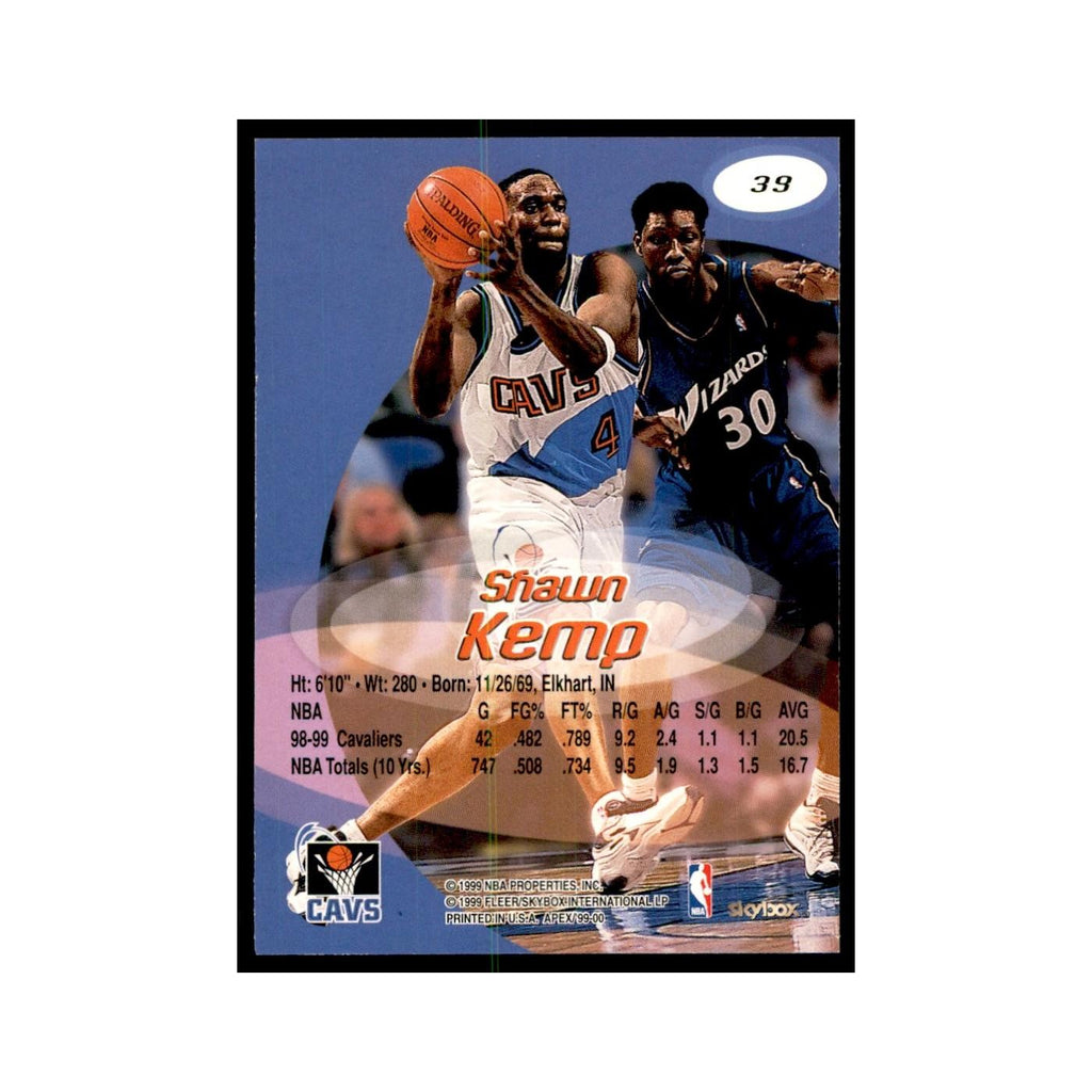 1999 SkyBox Apex Shawn Kemp Cavaliers #39