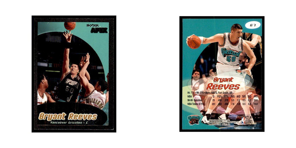 1999 SkyBox Apex Bryant Reeves Vancouver Grizzlies #67