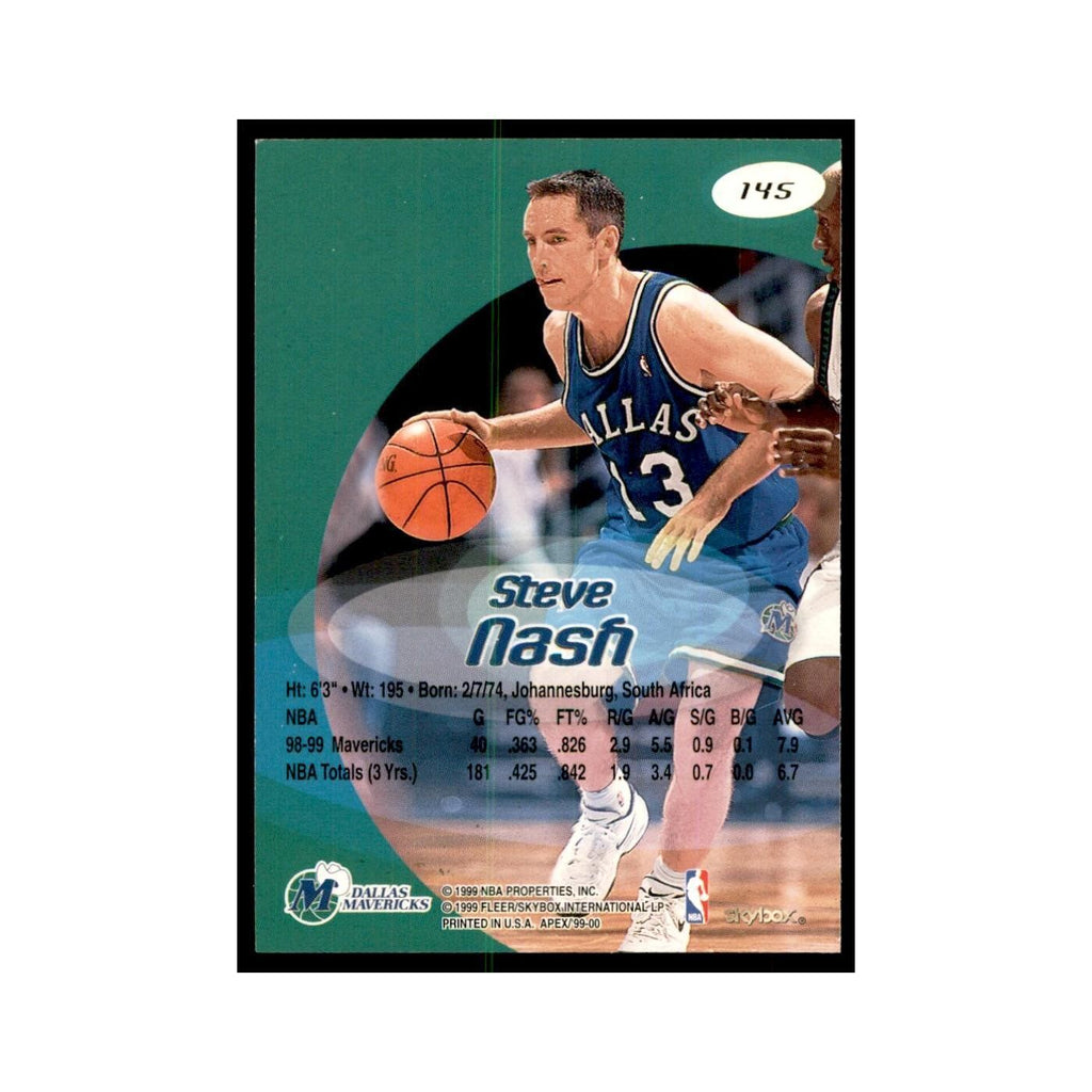 1999 SkyBox Apex Steve Nash Mavericks #145