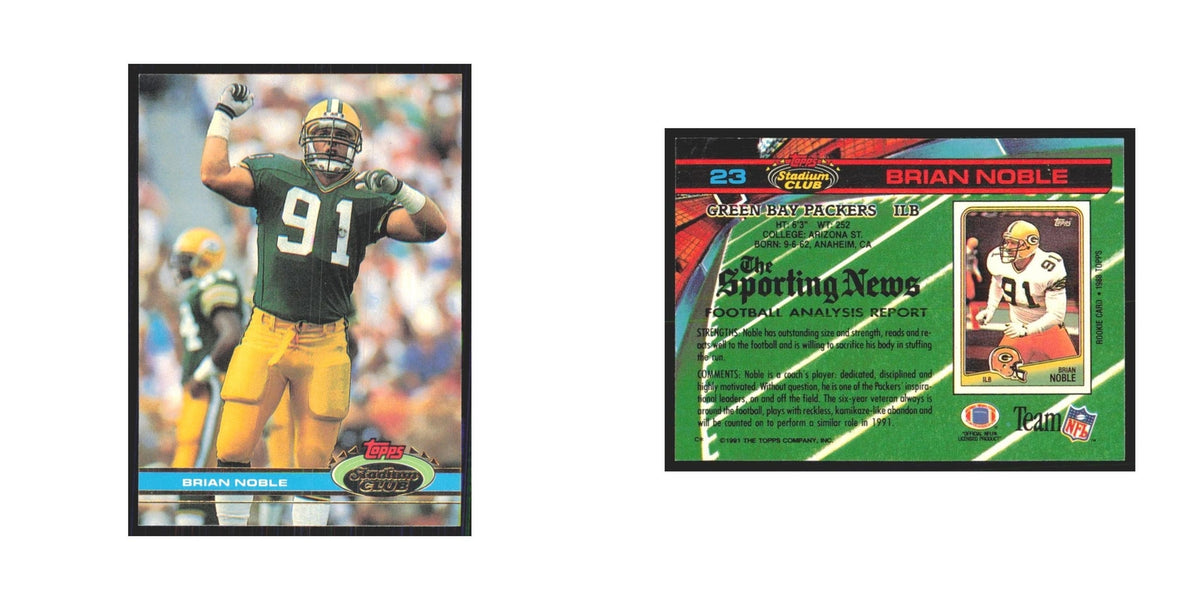 1991 Stadium Club Brian Noble Packers #23
