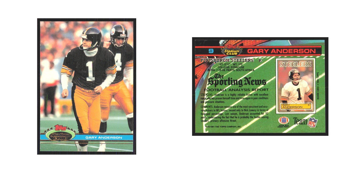 1991 Stadium Club Gary Anderson Steelers #9