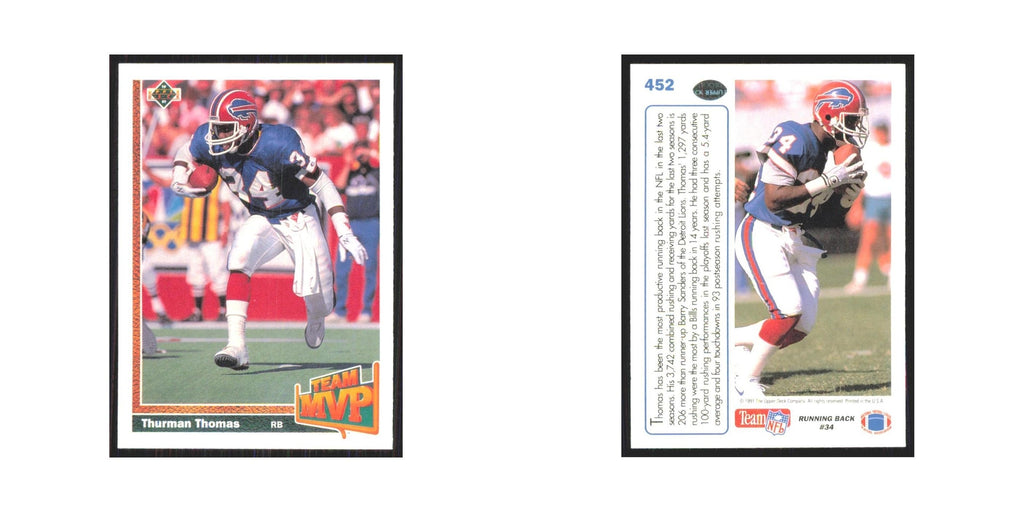 1991 Upper Deck Thurman Thomas Bills #452