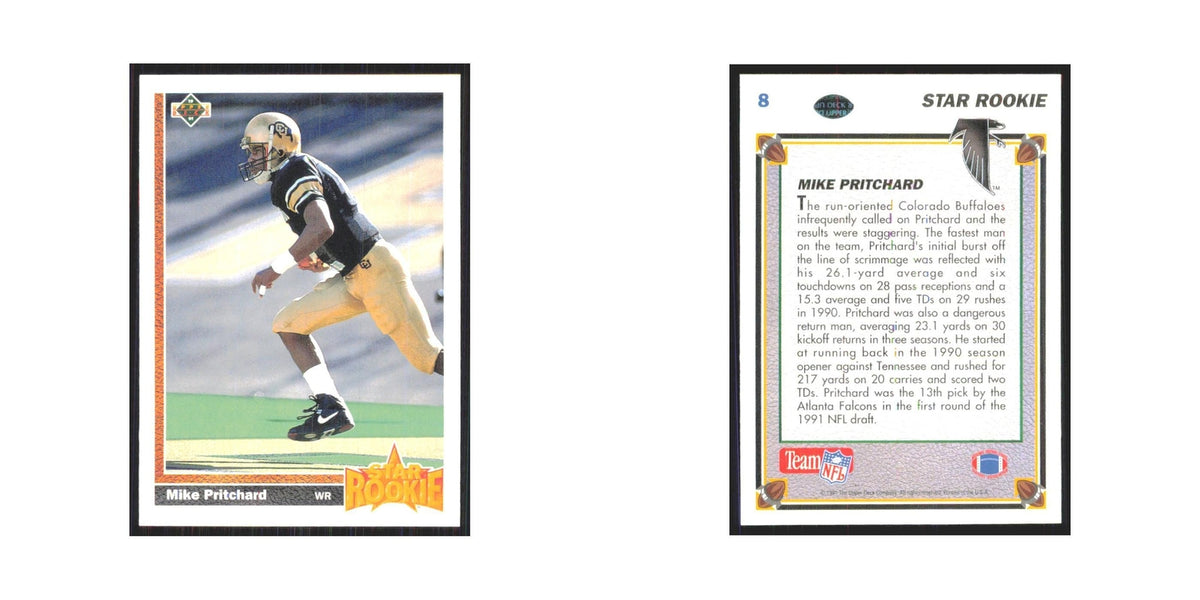 1991 Upper Deck Mike Pritchard RC Falcons #8