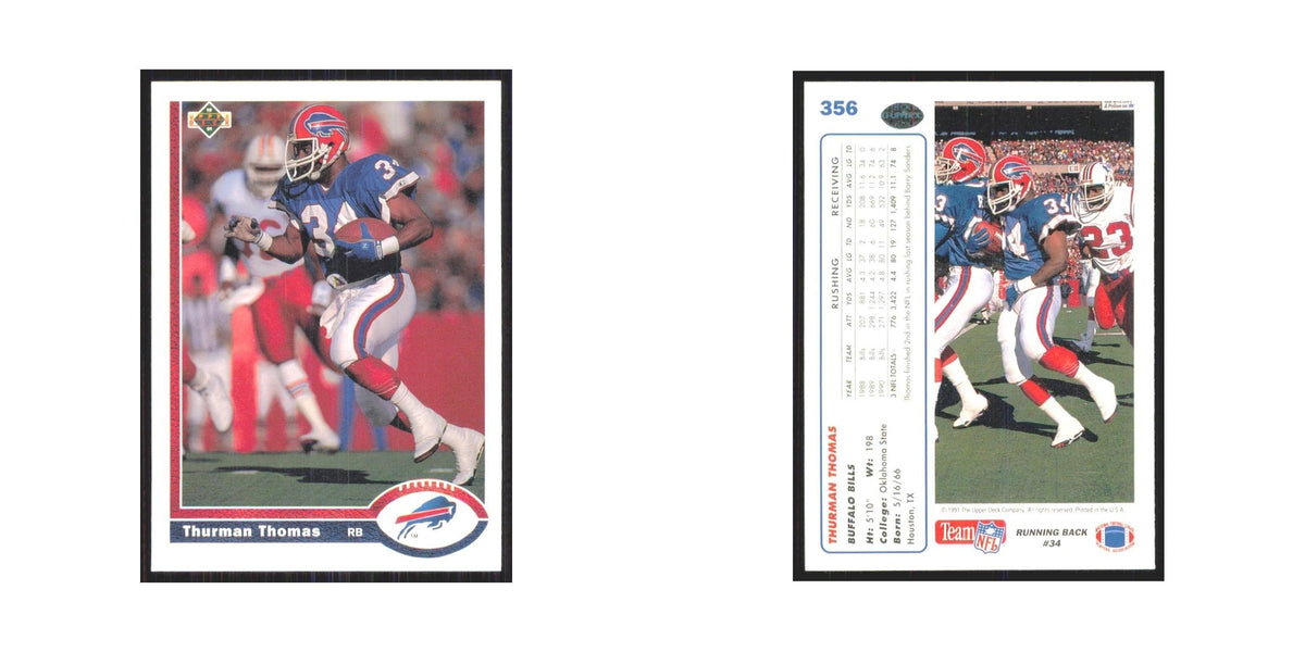 1991 Upper Deck Thurman Thomas Bills #356
