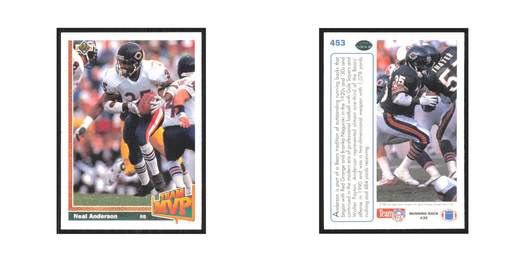 1991 Upper Deck Neal Anderson Bears #453