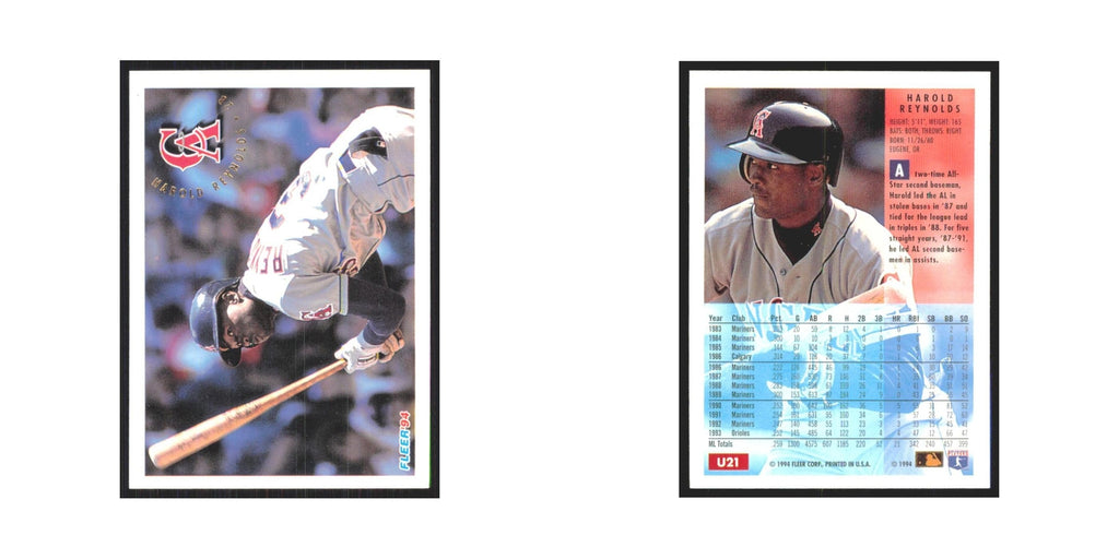 Harold Reynolds 1994 Fleer Update #U21 California Angels Baseball Card NM