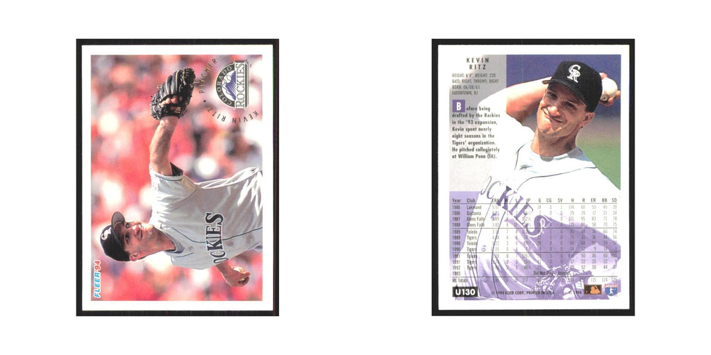Kevin Ritz 1994 Fleer Update #U130 Colorado Rockies Baseball Card NM