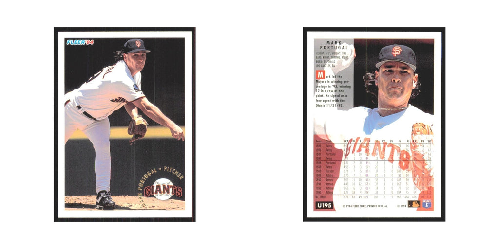 Mark Portugal 1994 Fleer Update #U195 San Francisco Giants Baseball Card NM