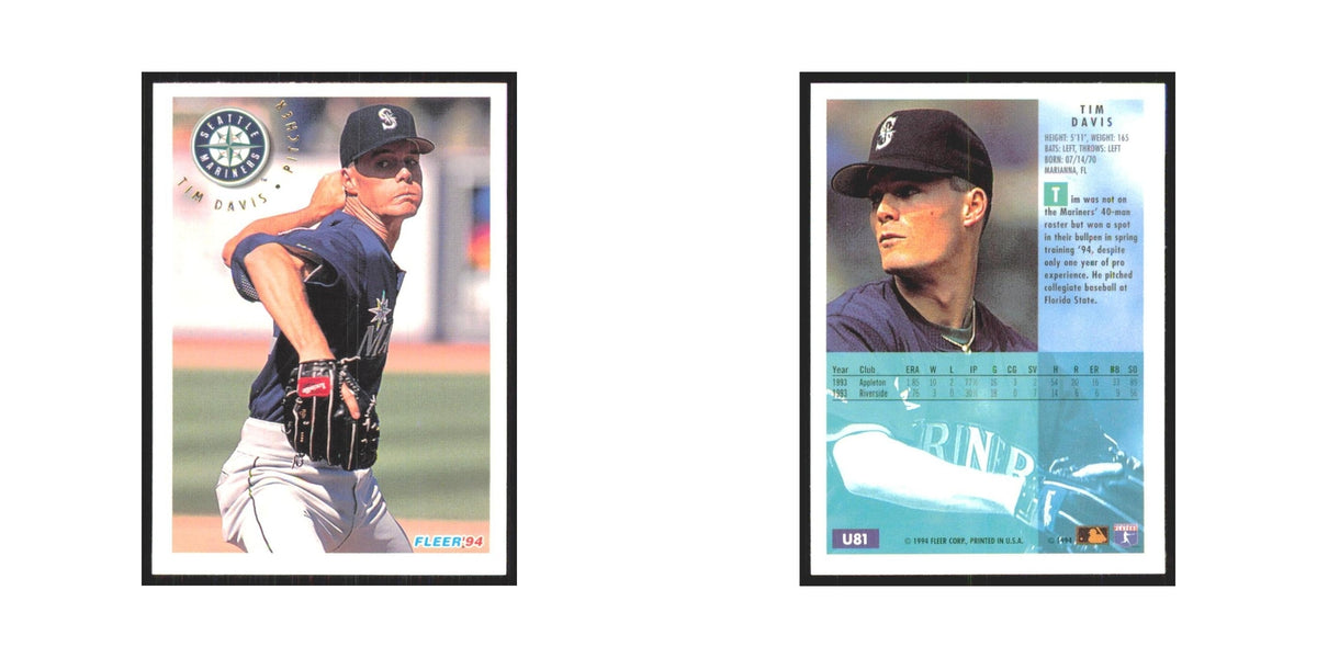 Tim Davis 1994 Fleer Update #U81 Seattle Mariners Baseball Card NM