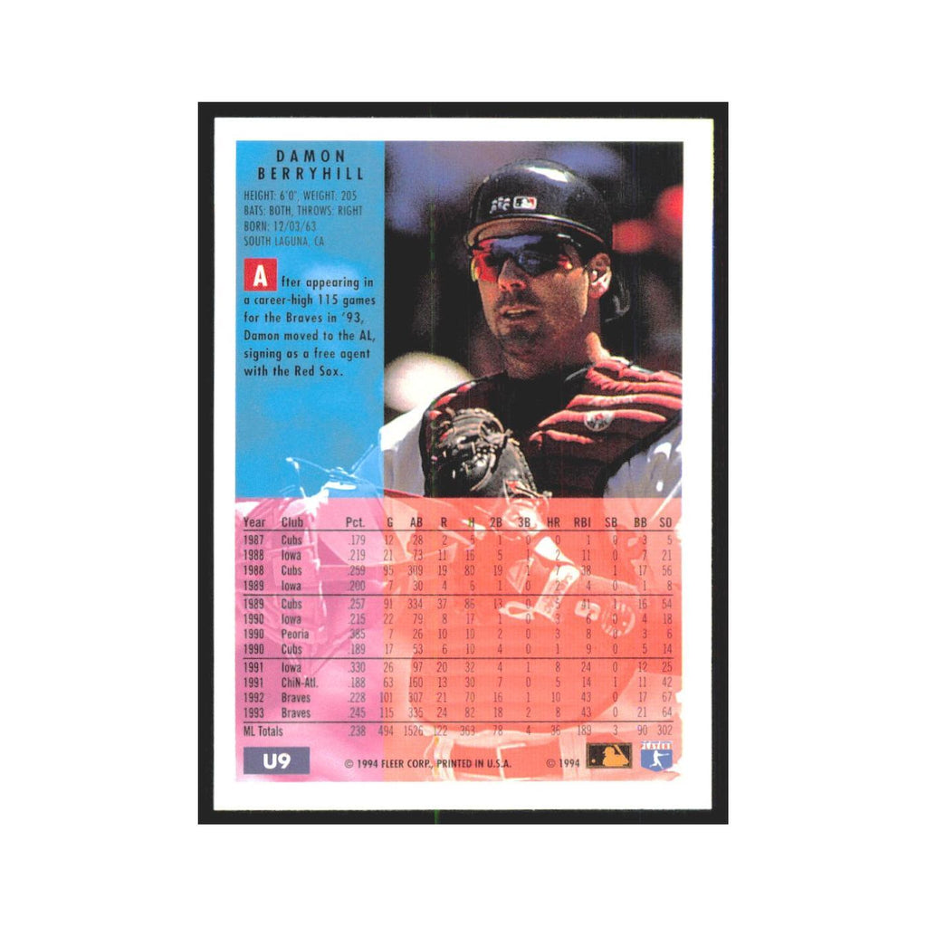 Damon Berryhill 1994 Fleer Update #U9 Boston Red Sox Baseball Card NM