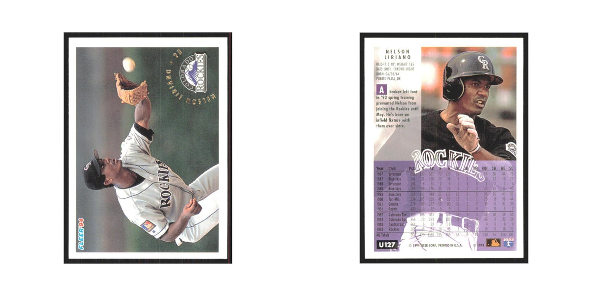 Nelson Liriano 1994 Fleer Update #U127 Colorado Rockies Baseball Card NM