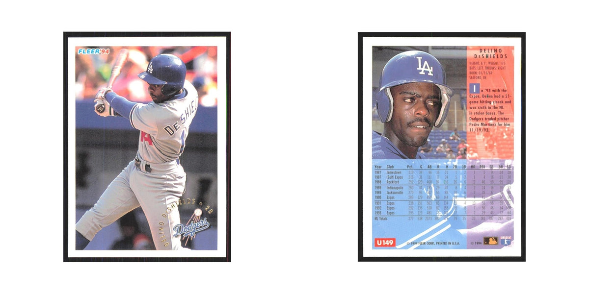 Delino DeShields 1994 Fleer Update #U149 Los Angeles Dodgers Baseball Card NM