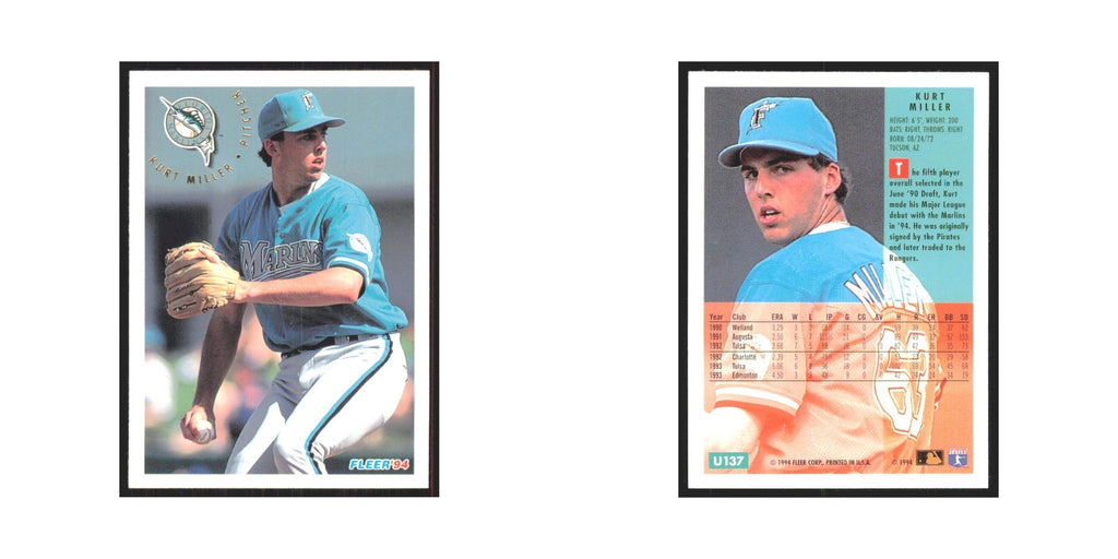 Kurt Miller 1994 Fleer Update #U137 Florida Marlins Baseball Card NM