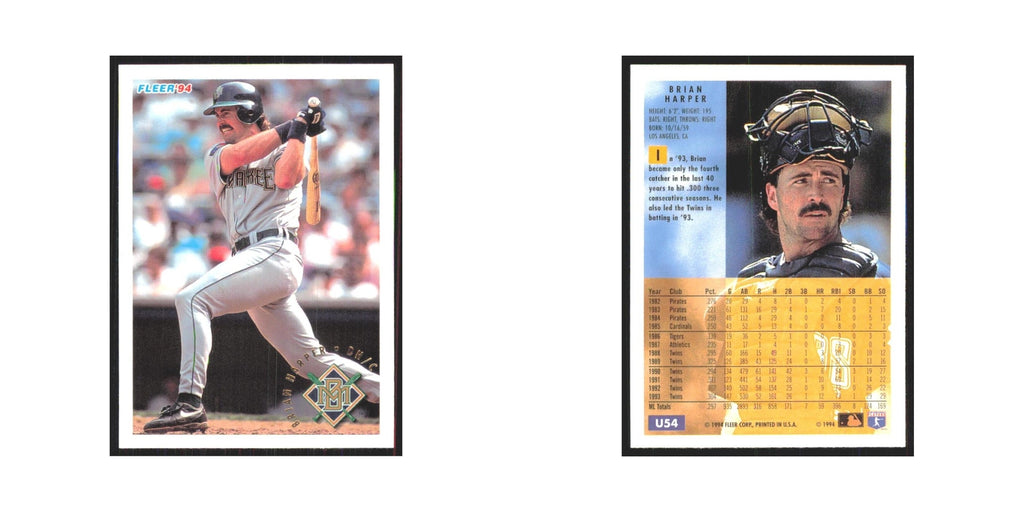 Brian Harper 1993 Fleer Update #U54 Minnesota Twins Baseball Card NM