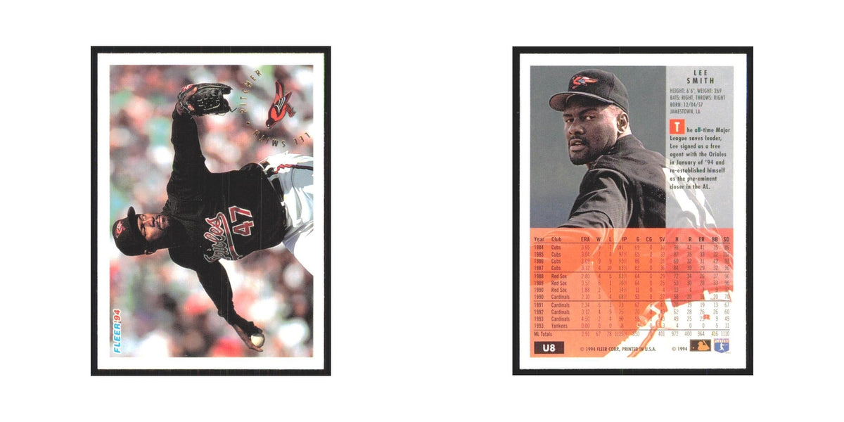 Lee Smith 1994 Fleer Update #U8 Baltimore Orioles Baseball Card NM