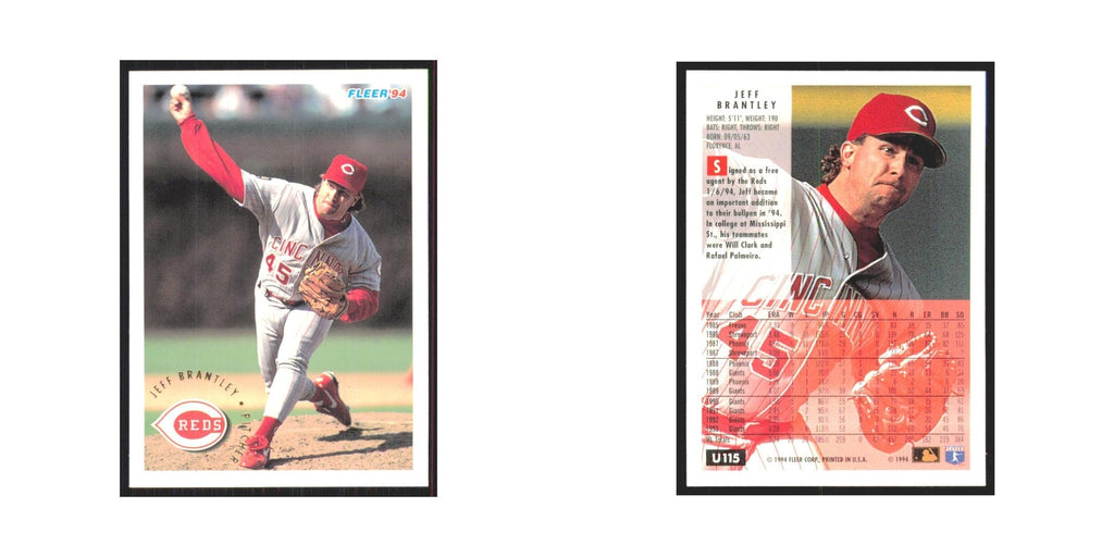 Jeff Brantley 1994 Fleer Update #U115 Cincinnati Reds Baseball Card NM