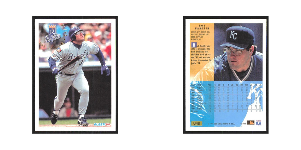 Bob Hamelin 1994 Fleer Update #U48 Kansas City Royals Baseball Card NM
