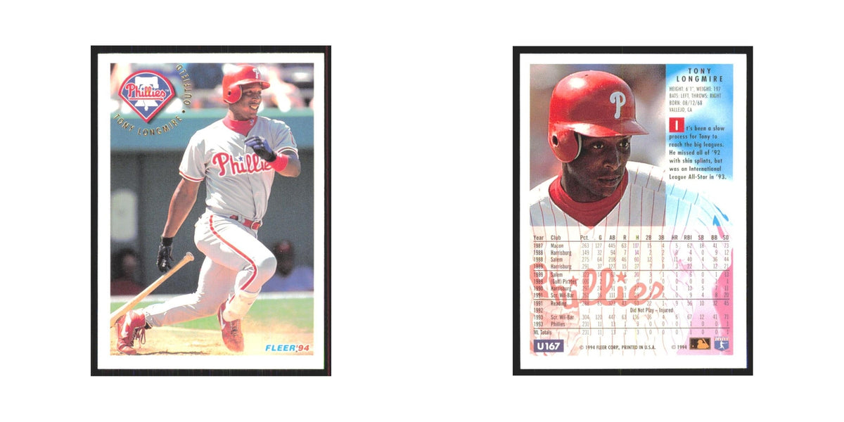 Tony Longmire 1994 Fleer Update #U167 Philadelphia Phillies Baseball Card NM